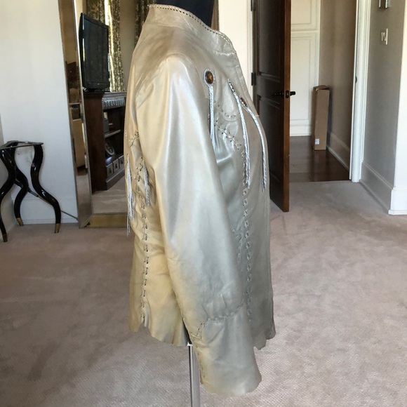 TRIBE AMERICA Leather Fringe Buffalo Nickel Jacket - Picture 8 of 14